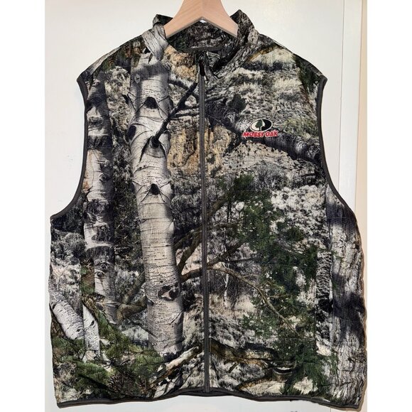 Mossy Oak Tree Camouflage Vest Men Size XL Polyester Full Zip-Up - Picture 1 of 8